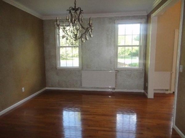 Chandelier, Empty room, Interior, Wood Texture Flooring