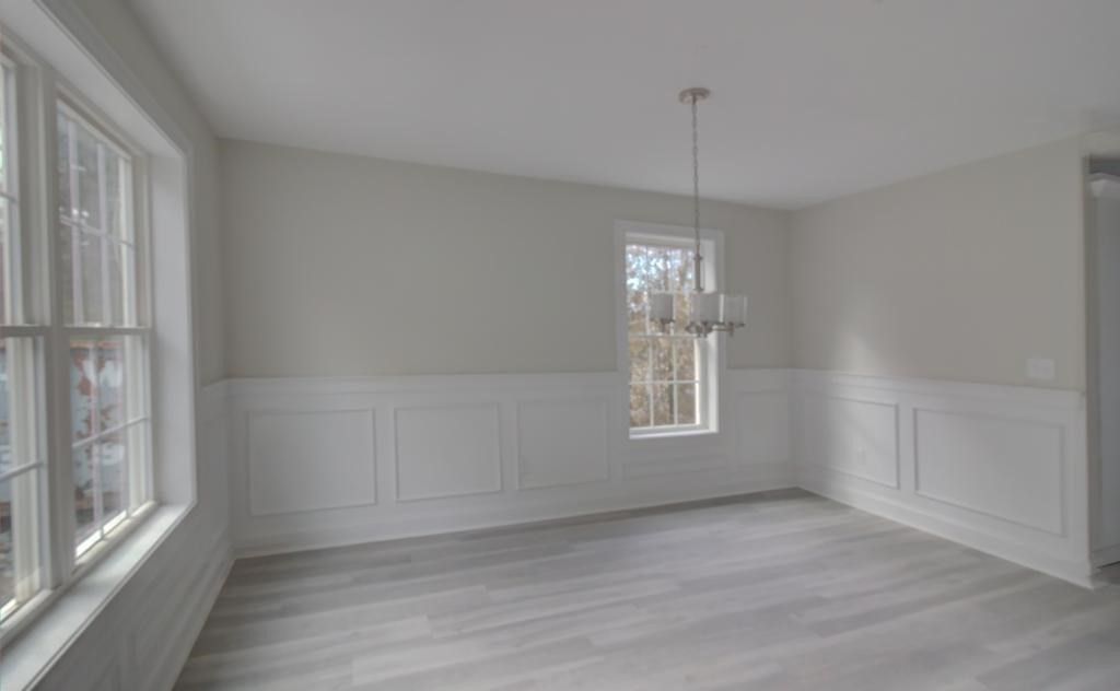 Chandelier, Empty room, Interior, Wood Texture Flooring
