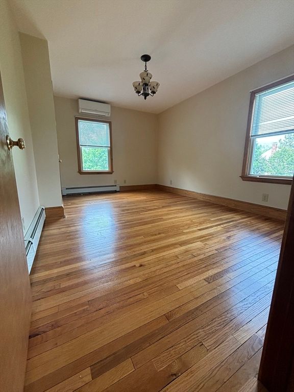 Chandelier, Empty room, Interior, Wood Texture Flooring