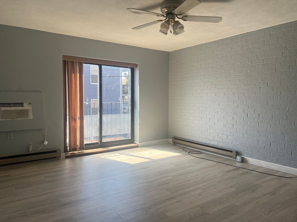 Empty room, Interior, Stone Walls, Wood Texture Flooring