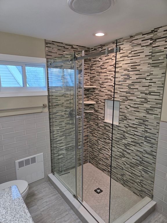 Bathroom, Glass Shower, Interior, Recessed Lighting, Wine Storage