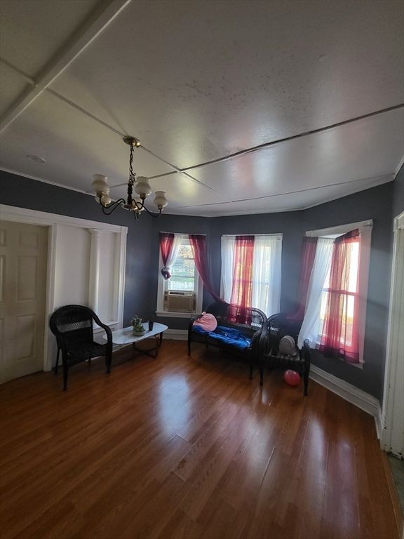 Chandelier, Interior, Wood Texture Flooring
