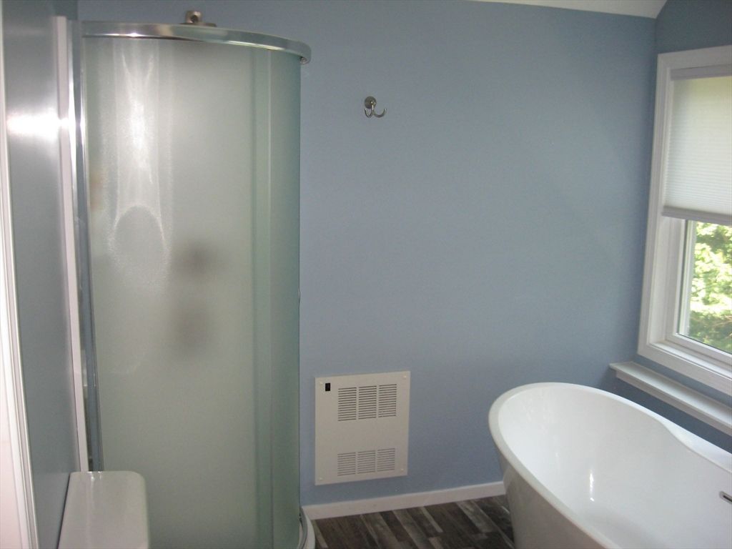 Bathroom, Free Standing Baths, Interior, Wood Texture Flooring