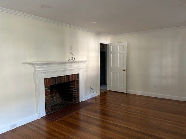 Empty room, Fireplace, Interior, Wood Texture Flooring