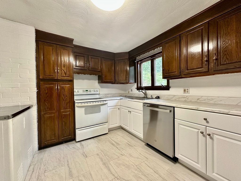 Interior, Kitchen, Marble, Wood Texture Flooring