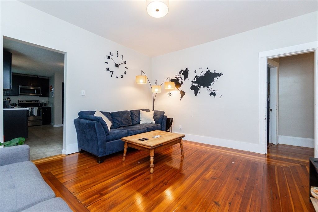 Interior, Kitchen, Living room, Stainless Steel Appliances, Wood Texture Flooring