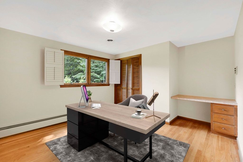 Home Office, Interior, Wood Texture Flooring