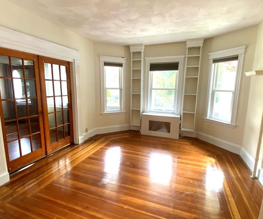 Empty room, Fireplace, Interior, Wood Texture Flooring