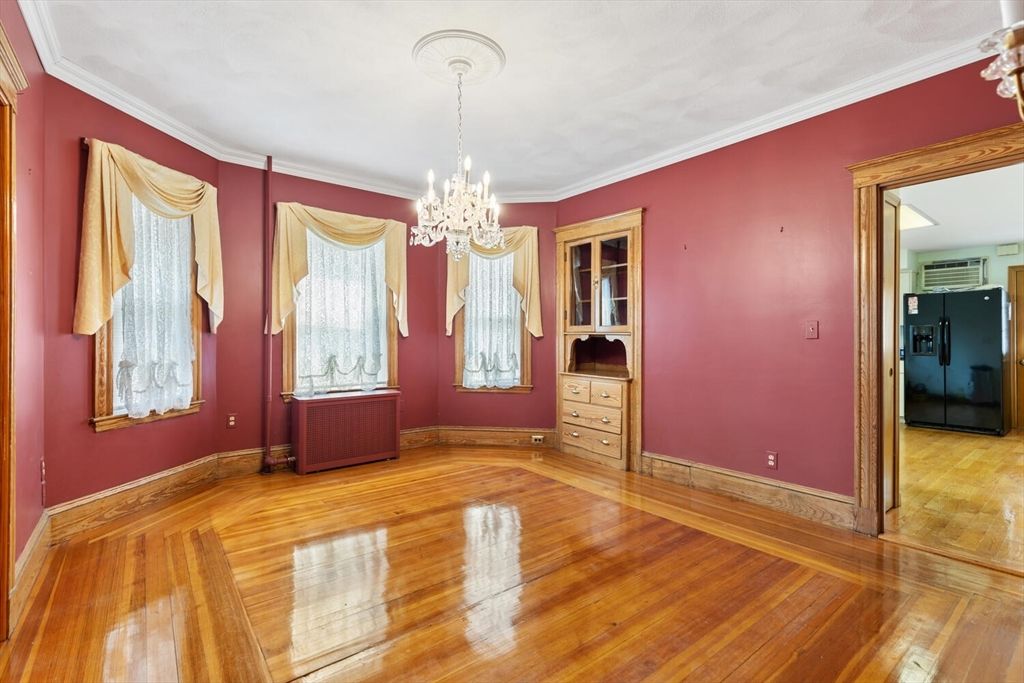 Chandelier, Empty room, Interior, Wood Texture Flooring