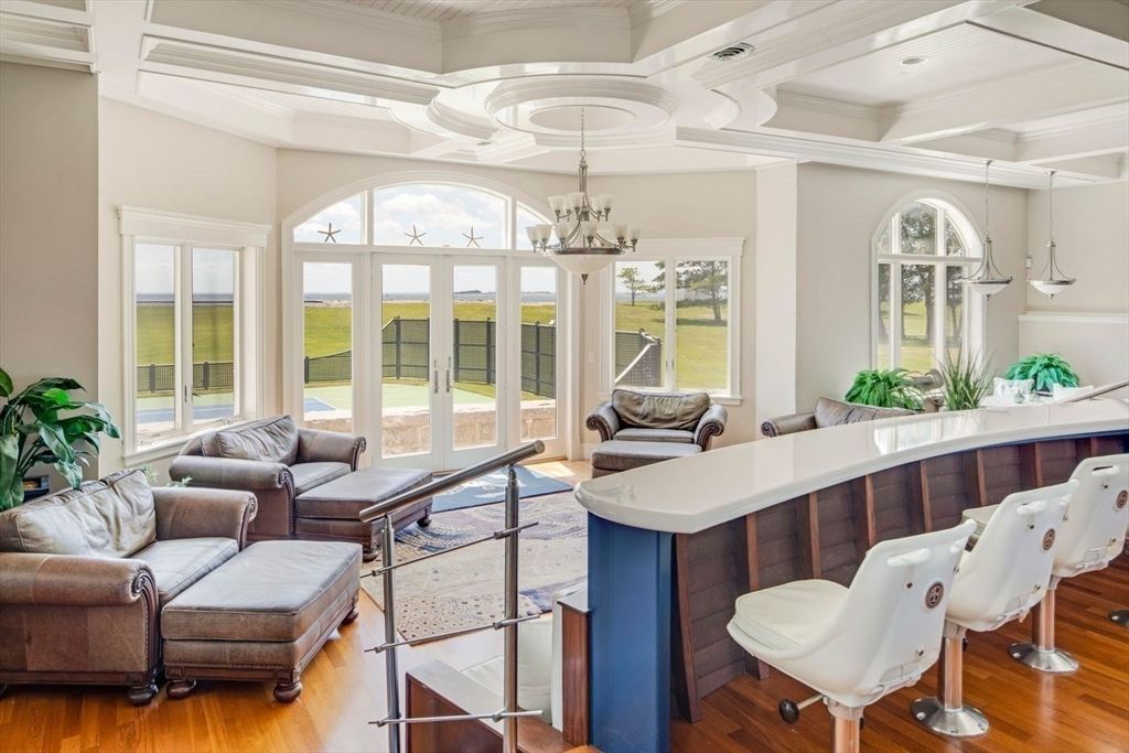 Chandelier, Interior, Living room, Recessed Lighting, Wood Texture Flooring