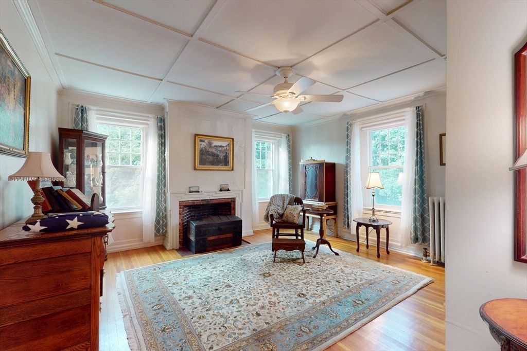 Fireplace, Interior, Wood Texture Flooring