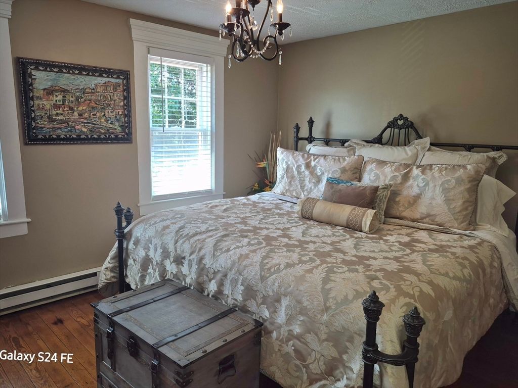Bedroom, Chandelier, Interior, Wood Texture Flooring