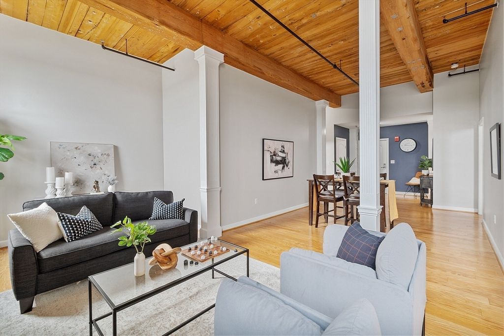 Dining room, Interior, Living room, Wooden Beams, Wooden Ceilings, Wood Texture Flooring