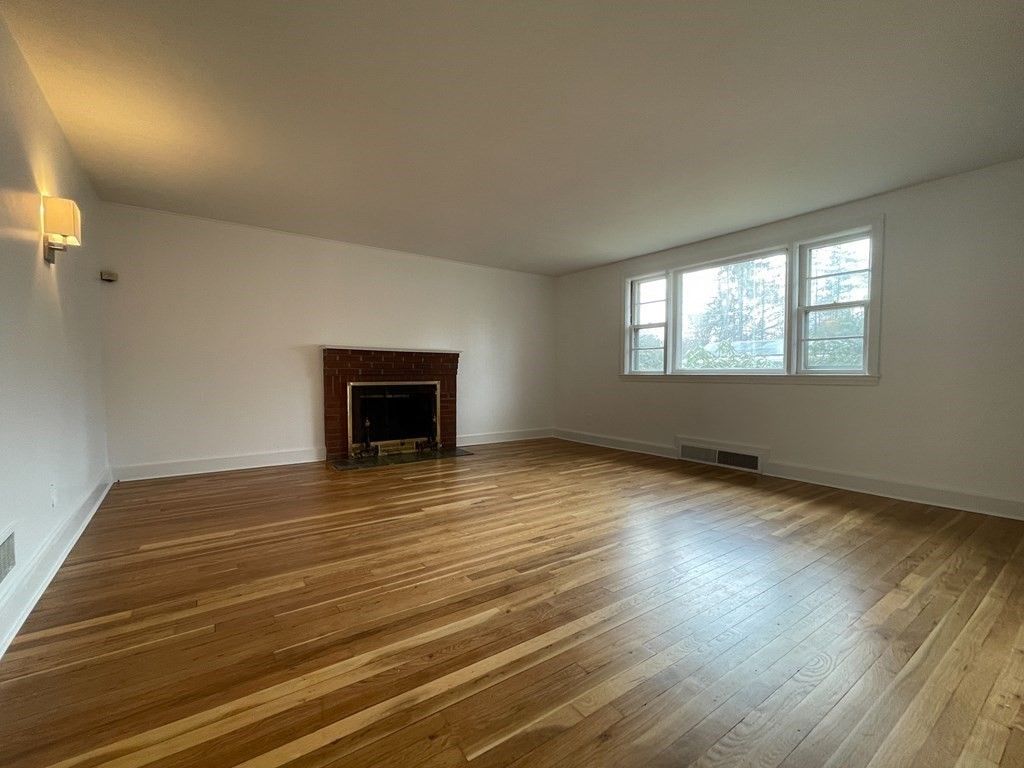 Empty room, Fireplace, Interior, Wood Texture Flooring