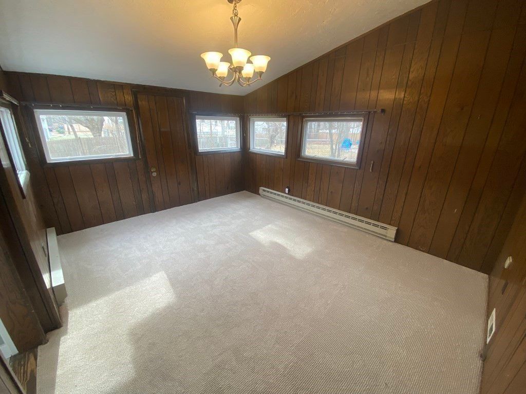 Chandelier, Empty room, Interior, Wooden Walls
