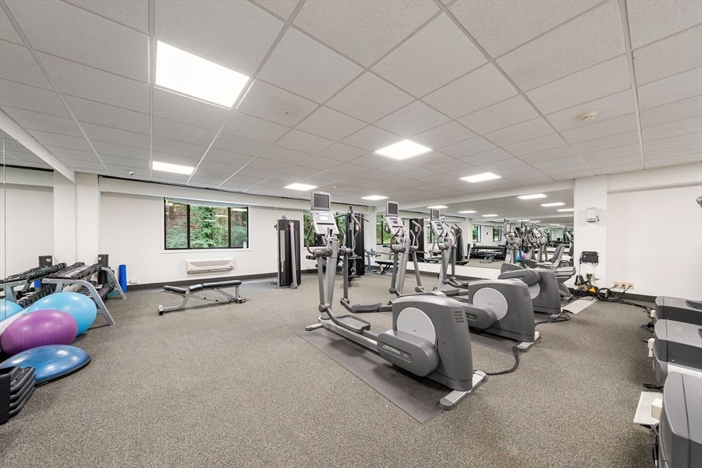 Fitness Equipment, Gym, Interior, Recessed Lighting