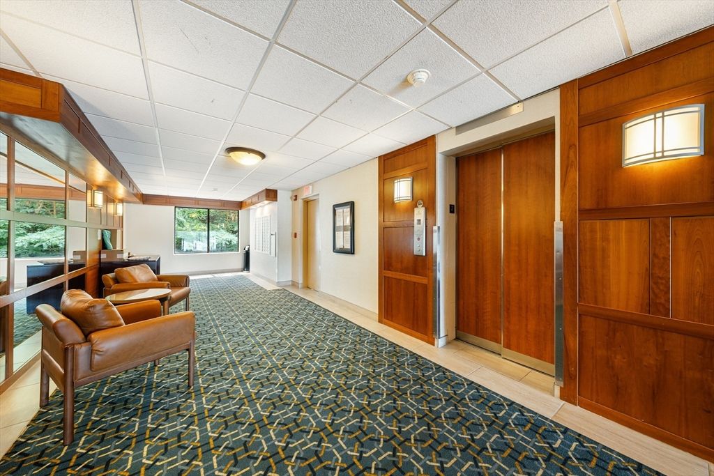 Elevator, Interior, Wooden Walls