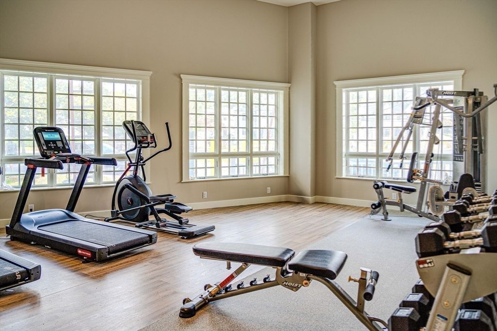 Fitness Equipment, Interior, Wood Texture Flooring