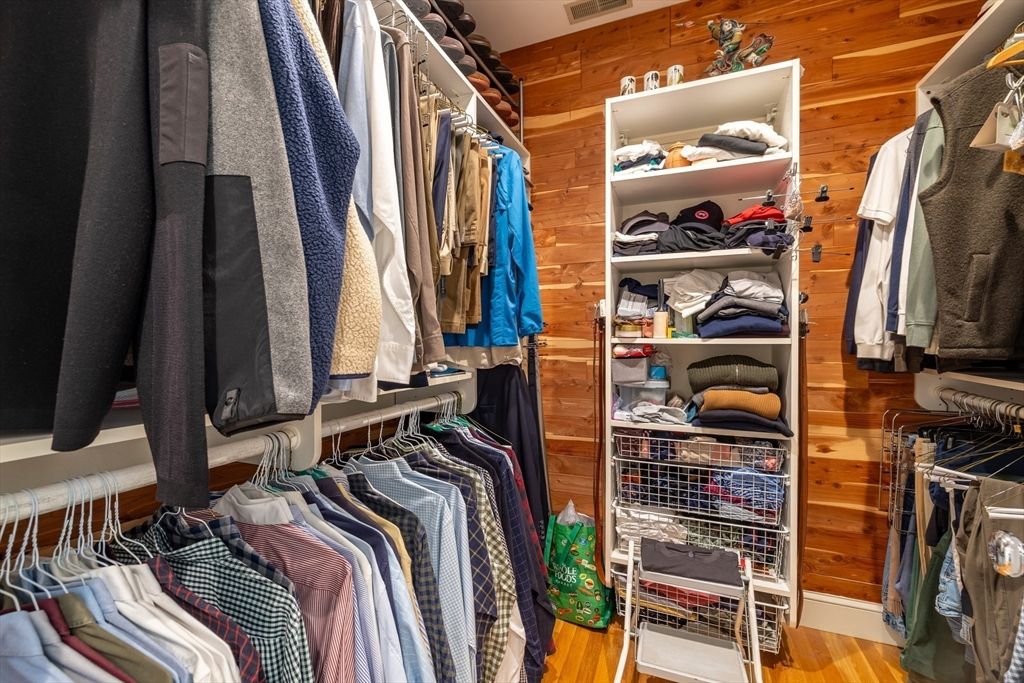 Interior, Walk-in Closets, Wood Texture Flooring, Wooden Walls