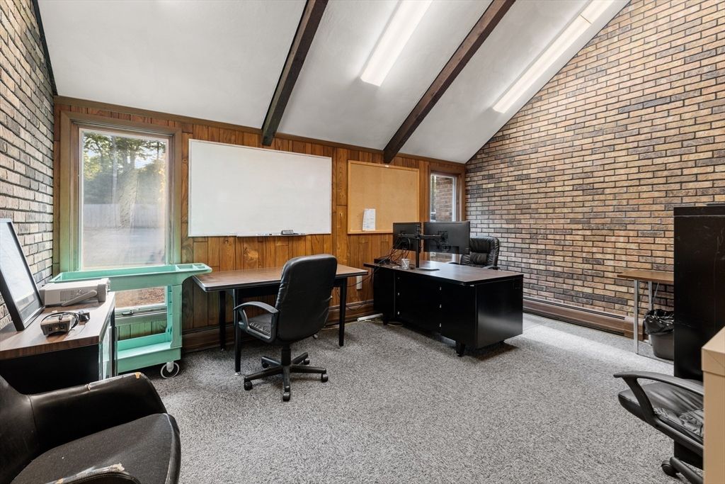 Home Office, Interior, Stone Walls, Wooden Walls