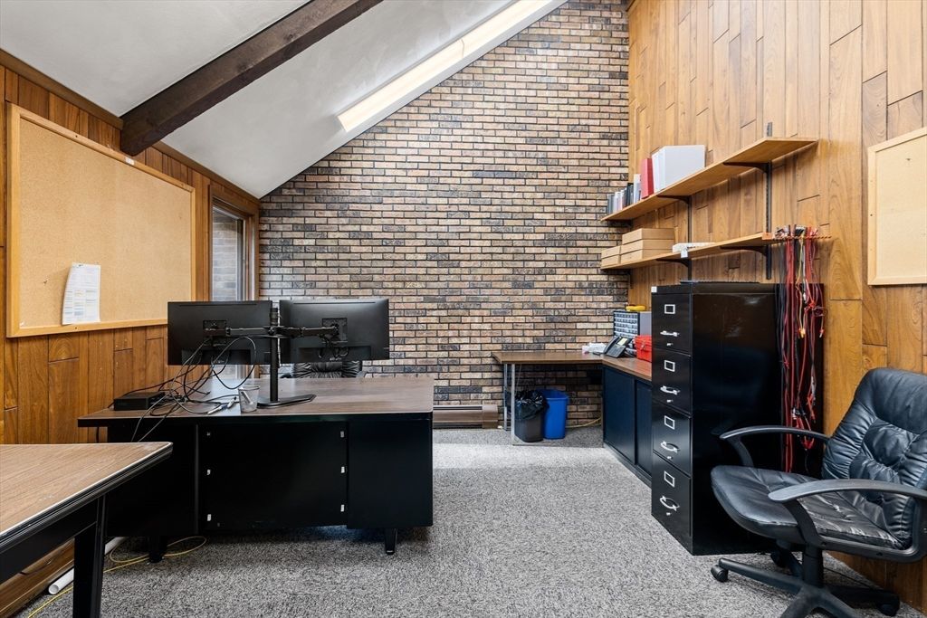 Home Office, Interior, Stone Walls, Wooden Beams