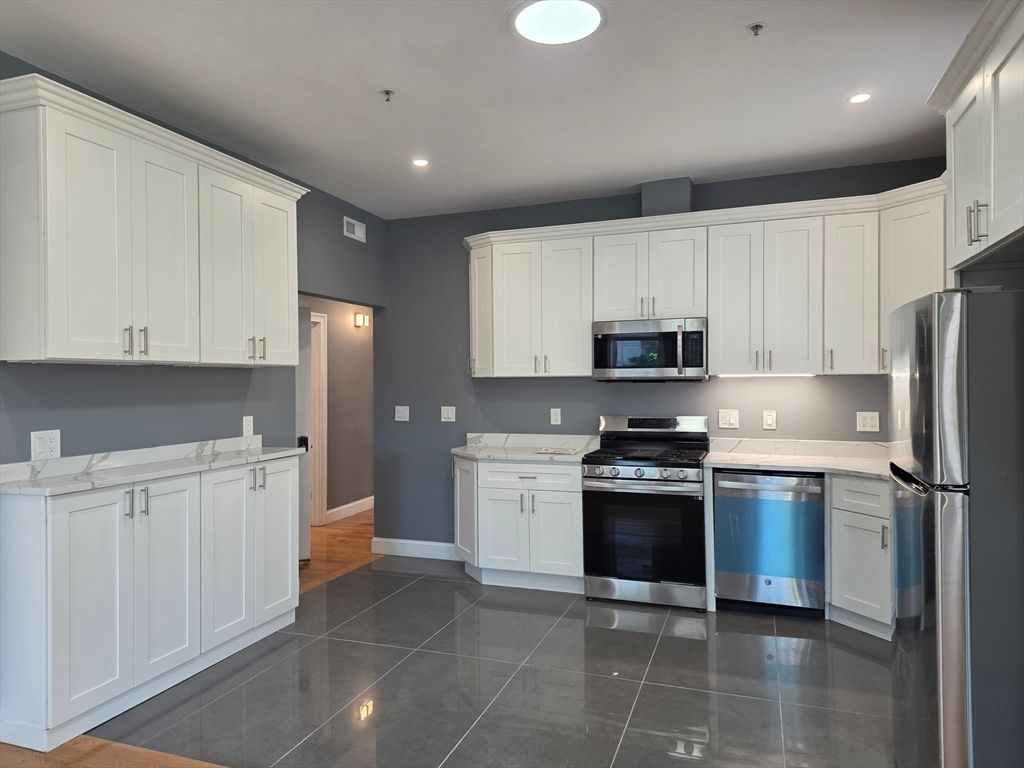 Interior, Kitchen, Recessed Lighting, Stainless Steel Appliances