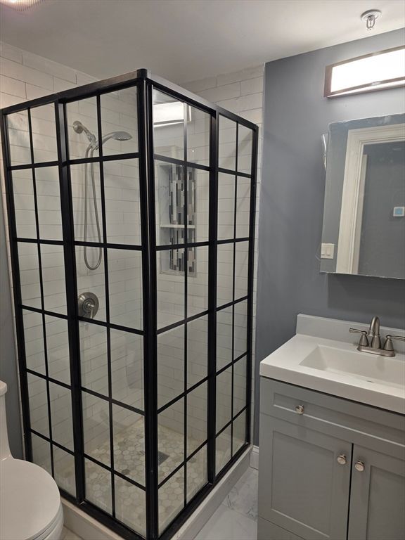 Bathroom, Glass Shower, Interior, Marble