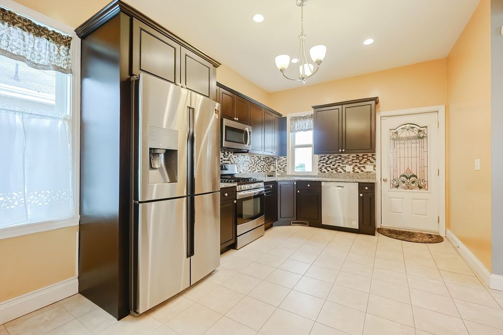 Interior, Kitchen, Pendant Lights, Recessed Lighting, Stainless Steel Appliances