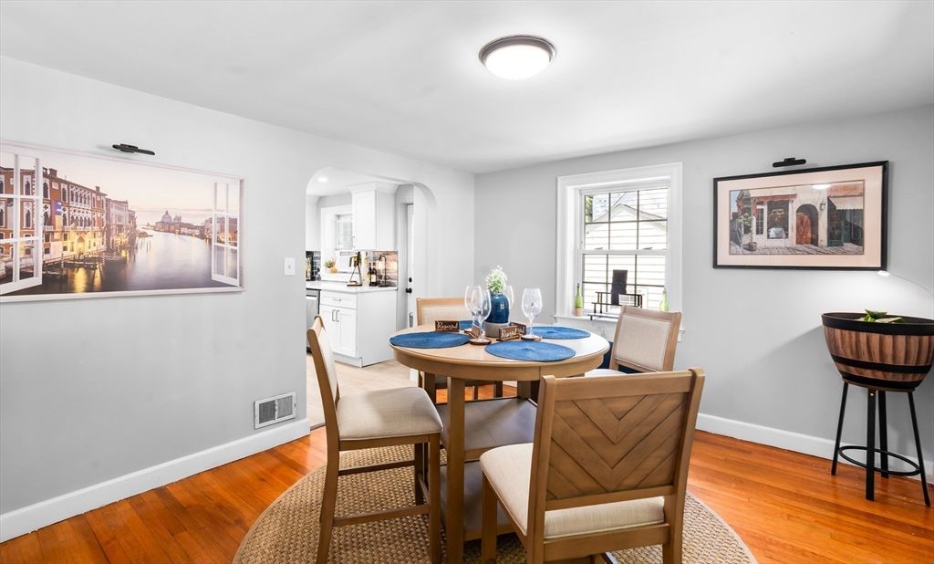 Dining room, Interior, Wood Texture Flooring