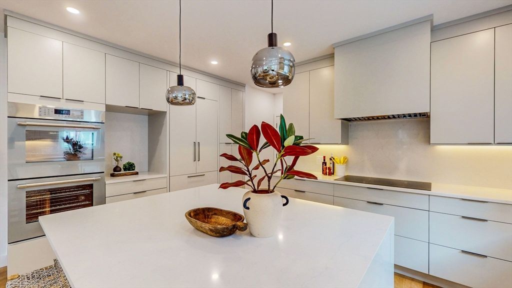Interior, Kitchen, Pendant Lights, Recessed Lighting, Stainless Steel Appliances