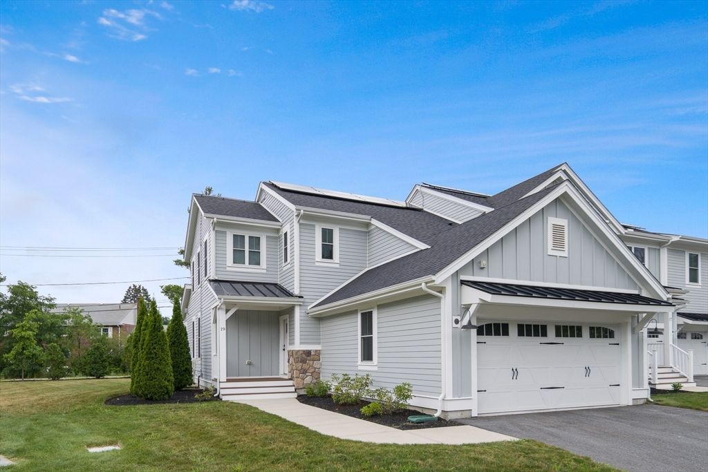 Attached, Exterior, Facade, Solar Panels, Farmhouse