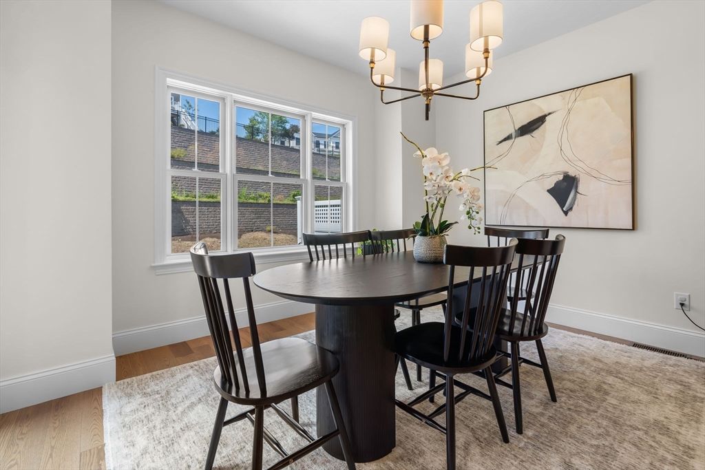 Chandelier, Dining room, Interior, Wood Texture Flooring