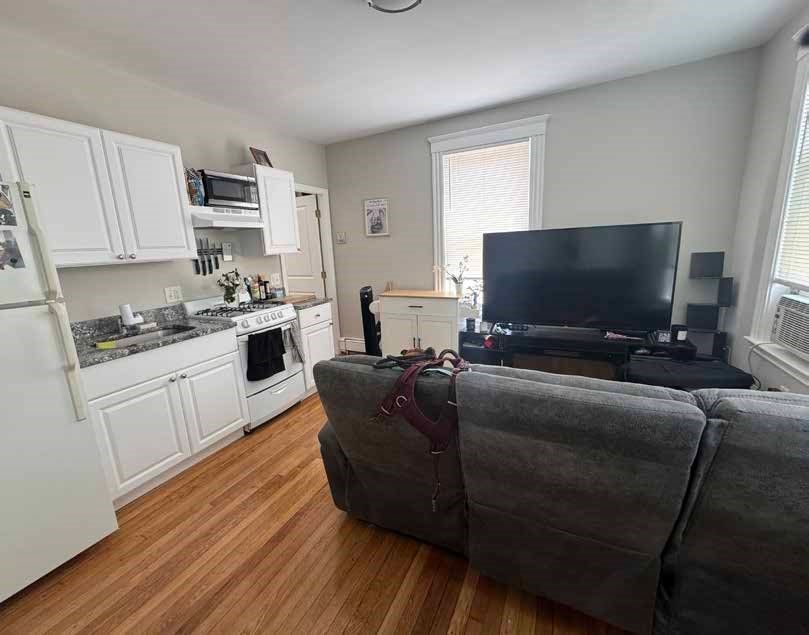 Interior, Kitchen, Living room, Wood Texture Flooring