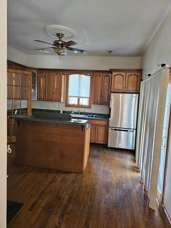 Interior, Kitchen, Wood Texture Flooring