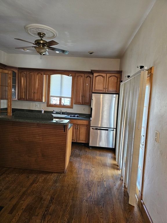 Interior, Kitchen, Wood Texture Flooring