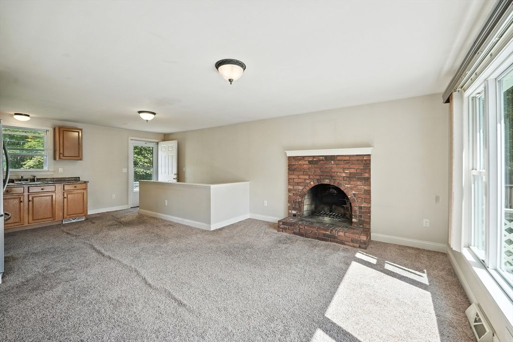 Empty room, Fireplace, Interior