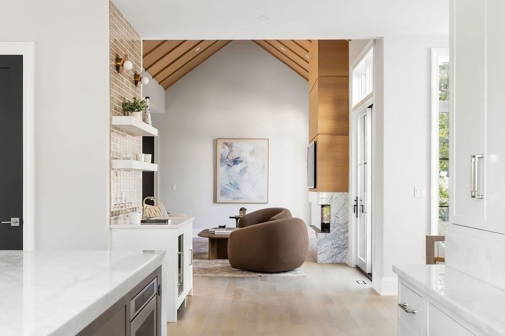 Bathroom, Interior, Pendant Lights, Wooden Ceilings, Wood Texture Flooring
