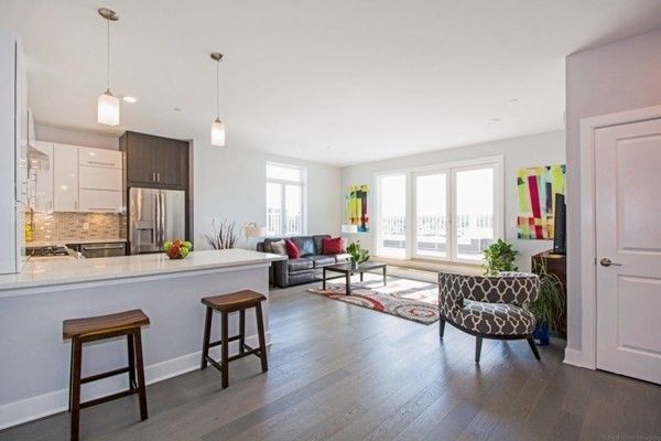 Interior, Kitchen, Living room, Pendant Lights, Recessed Lighting, Stainless Steel Appliances, Wood Texture Flooring