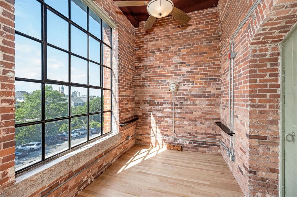 Interior, Stone Walls, Wood Texture Flooring