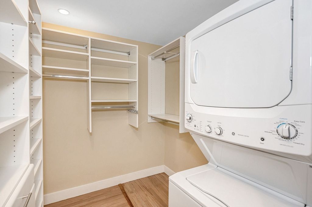 Interior, Recessed Lighting, Utility Closets, Washer, Wood Texture Flooring