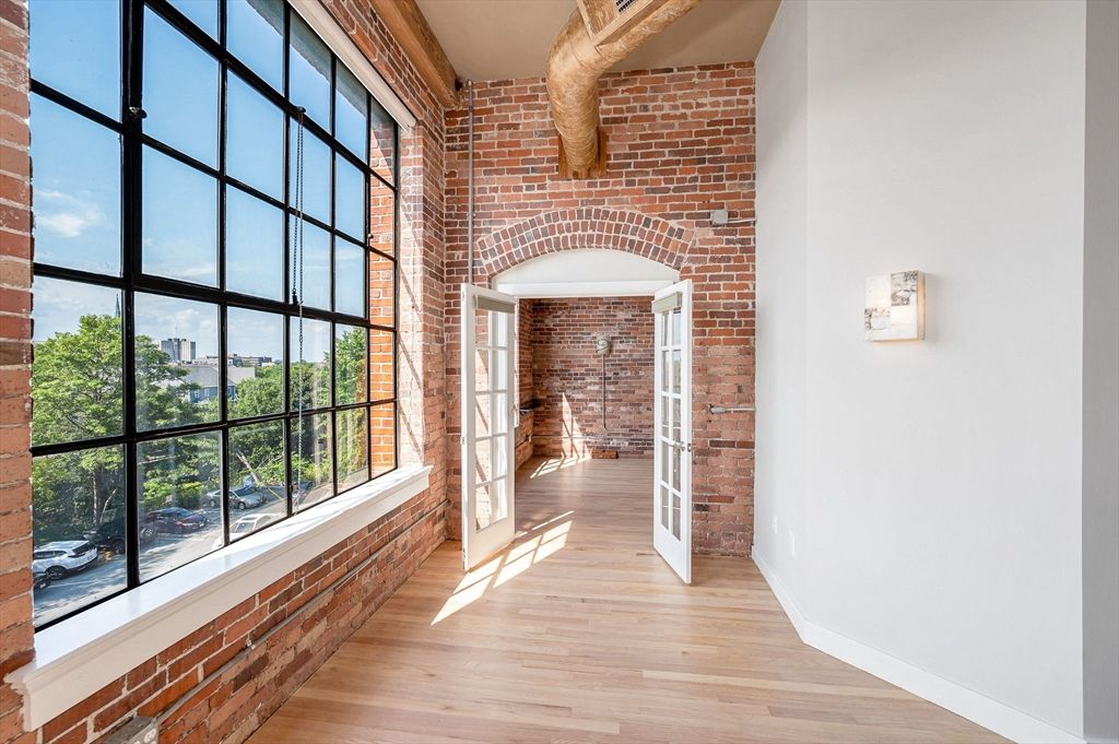 Interior, Stone Walls, Wood Texture Flooring