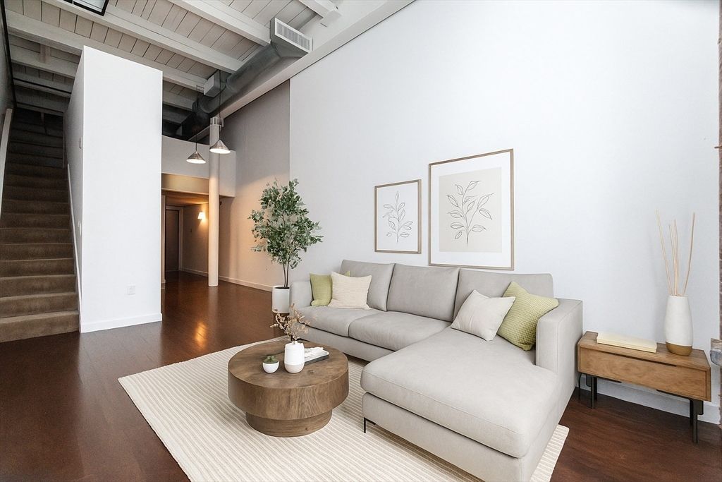 Interior, Living room, Pendant Lights, Wood Texture Flooring