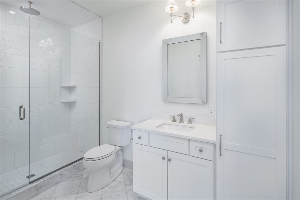 Bathroom, Glass Shower, Interior, Marble