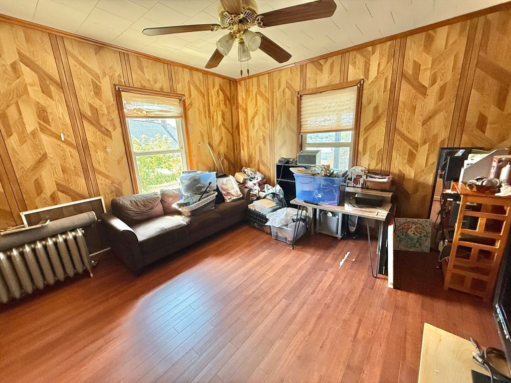 Home Office, Interior, Wood Texture Flooring, Wooden Walls