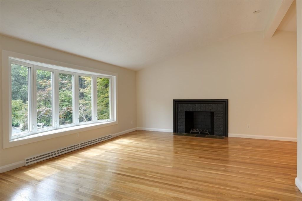 Empty room, Fireplace, Interior, Wood Texture Flooring
