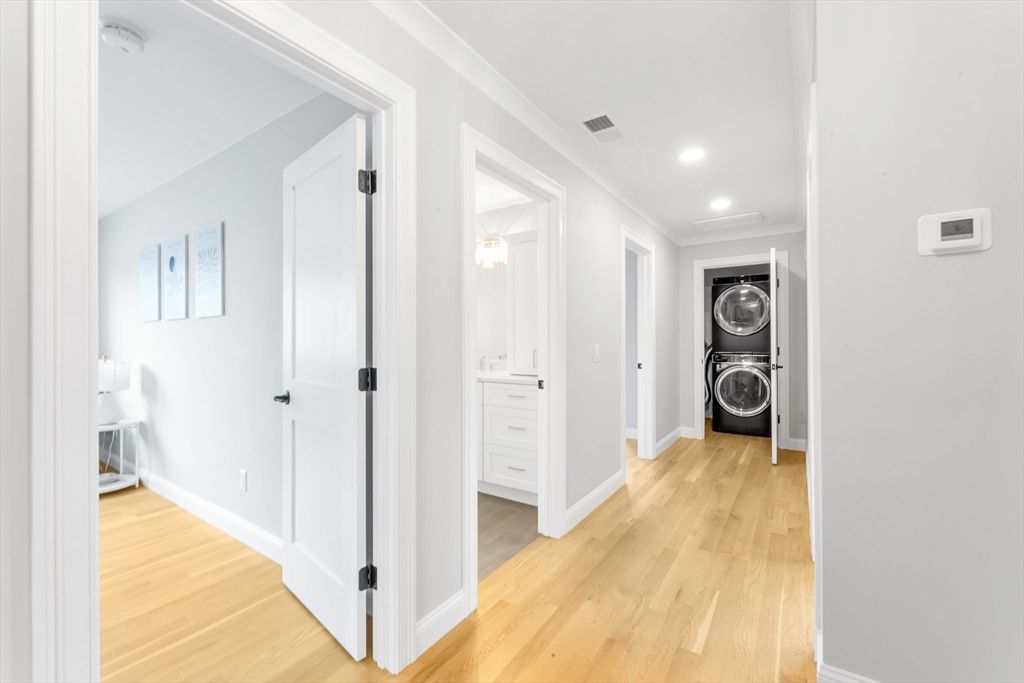 Interior, Recessed Lighting, Utility Closets, Washer, Wood Texture Flooring