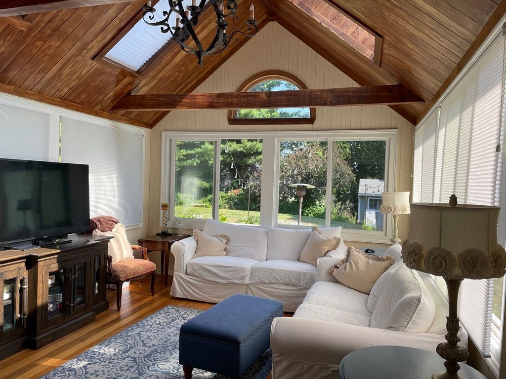 Chandelier, Interior, Living room, Wooden Ceilings, Wood Texture Flooring