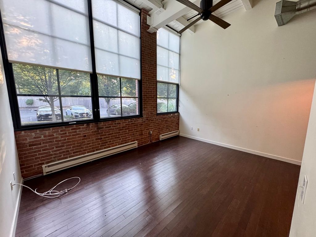 Empty room, Interior, Stone Walls, Wood Texture Flooring