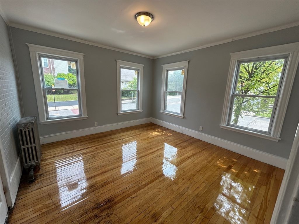 Empty room, Interior, Stone Walls, Wood Texture Flooring