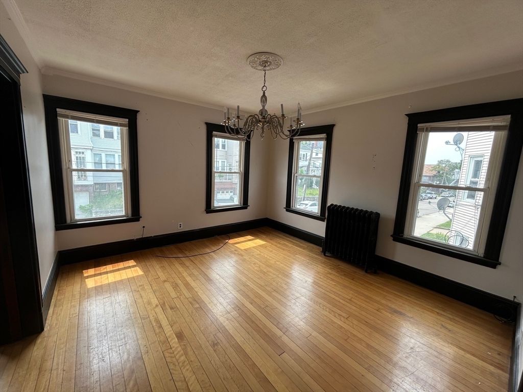 Chandelier, Empty room, Interior, Wood Texture Flooring